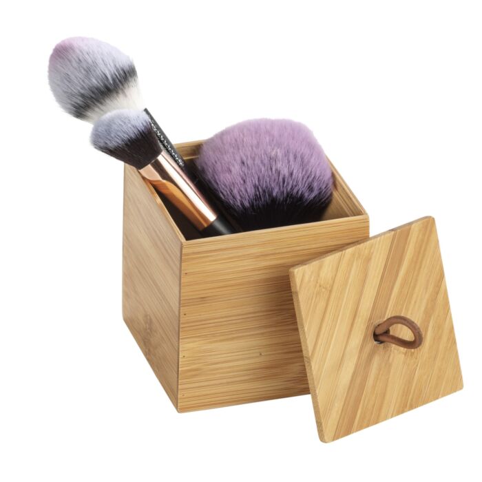 Box mit Deckel Terra aus Bambus, 9x9x9 cm