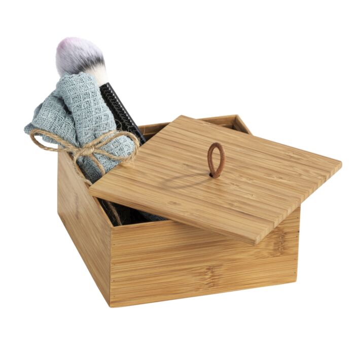 Box mit Deckel Terra aus Bambus, 15x15x7 cm