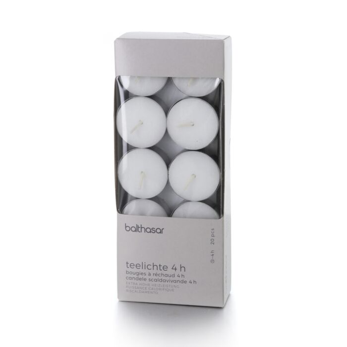 Teelicht mit extra Heizleistung, 20er Set, 4h Brenndauer