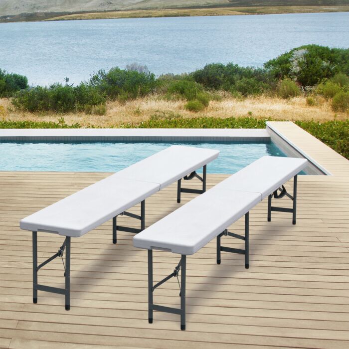 Lot de 2 bancs pliants