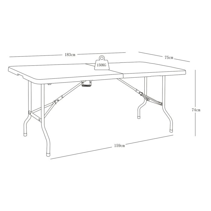 Table et bancs de fête pliable, combinable, blanc