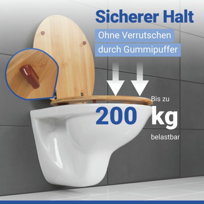 Abattant de WC Premium bambou