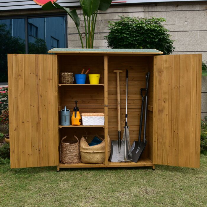 Geräteschrank aus Fichtenholz