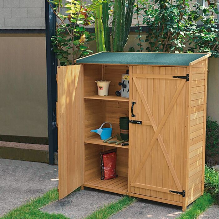 Geräteschrank aus Fichtenholz