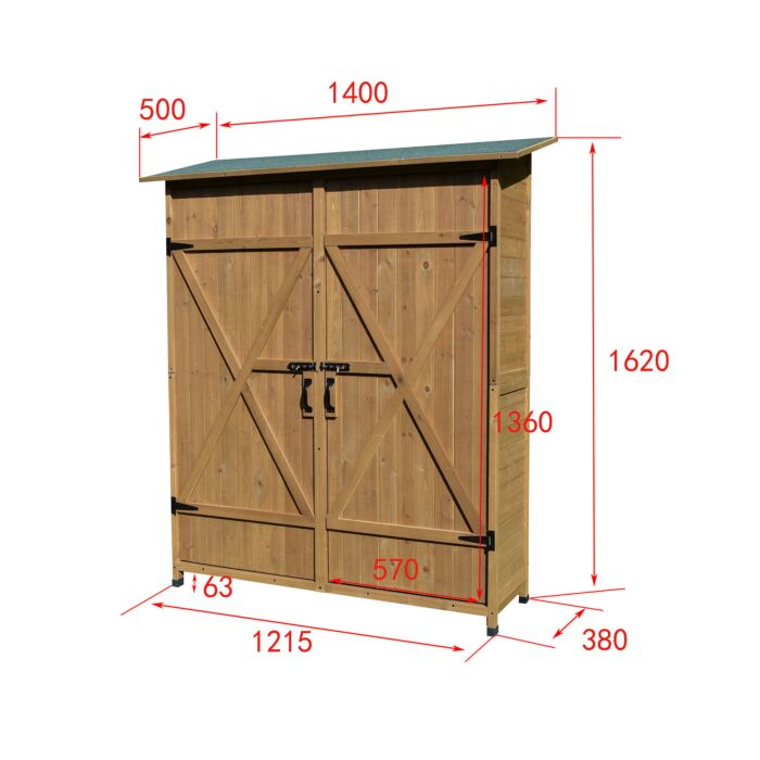 Geräteschrank aus Fichtenholz