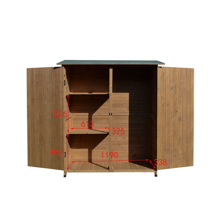 Geräteschrank aus Fichtenholz