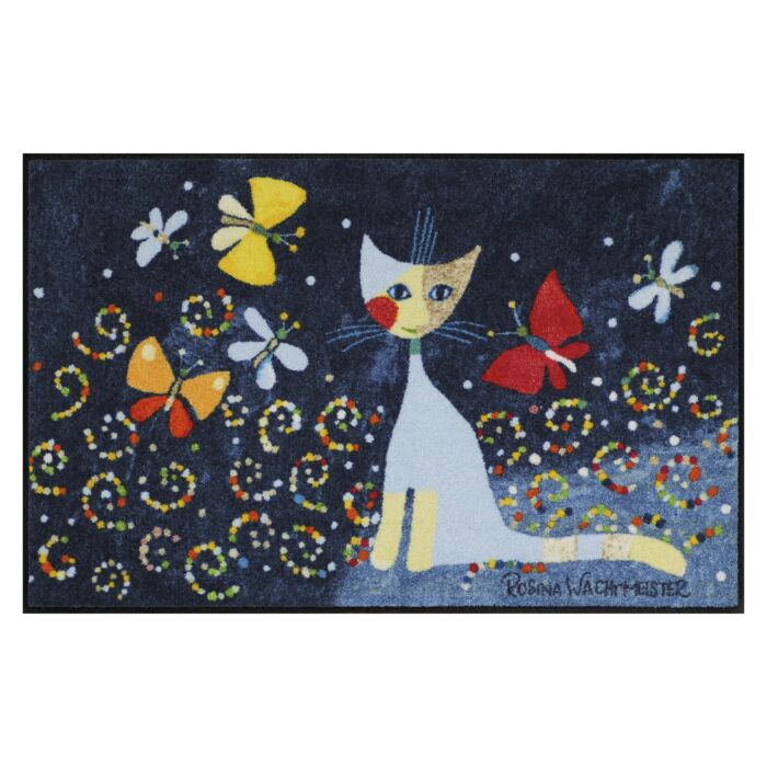 Paillasson Rosina Wachtmeister chat et papillons 50x75 cm
