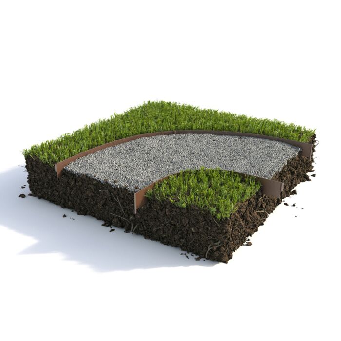 Bordure de plate-bande en métal, lot de 10 à 100 cm