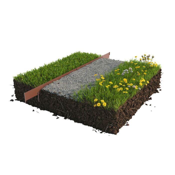Bordure de plate-bande en métal, lot de 10 à 100 cm
