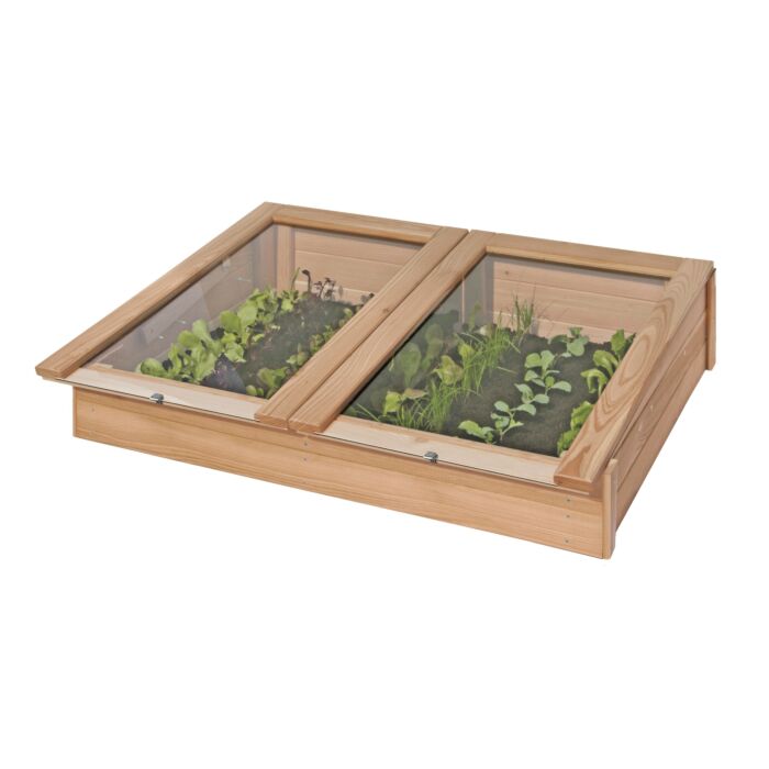 Mini serre de jardin 119x80 cm en mélèze FSC