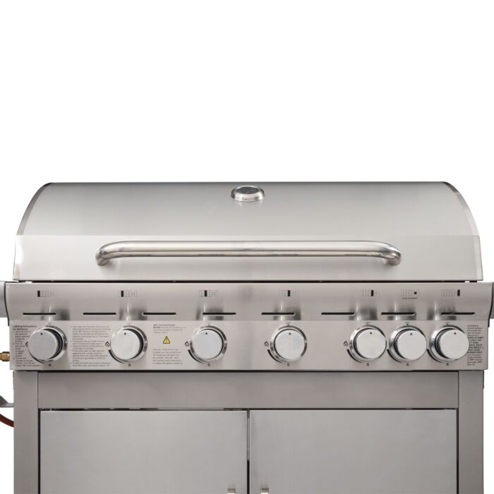Gasgrill Edelstahl mit 6+1 Brenner
