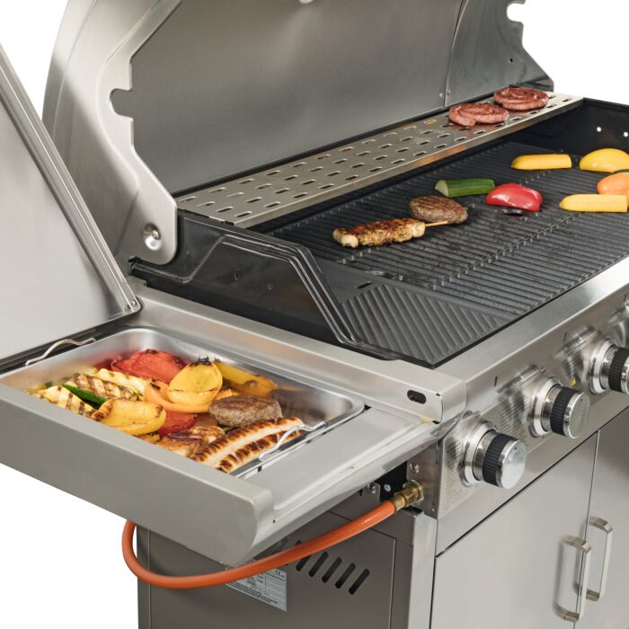 Gasgrill Edelstahl mit 6+1 Brenner