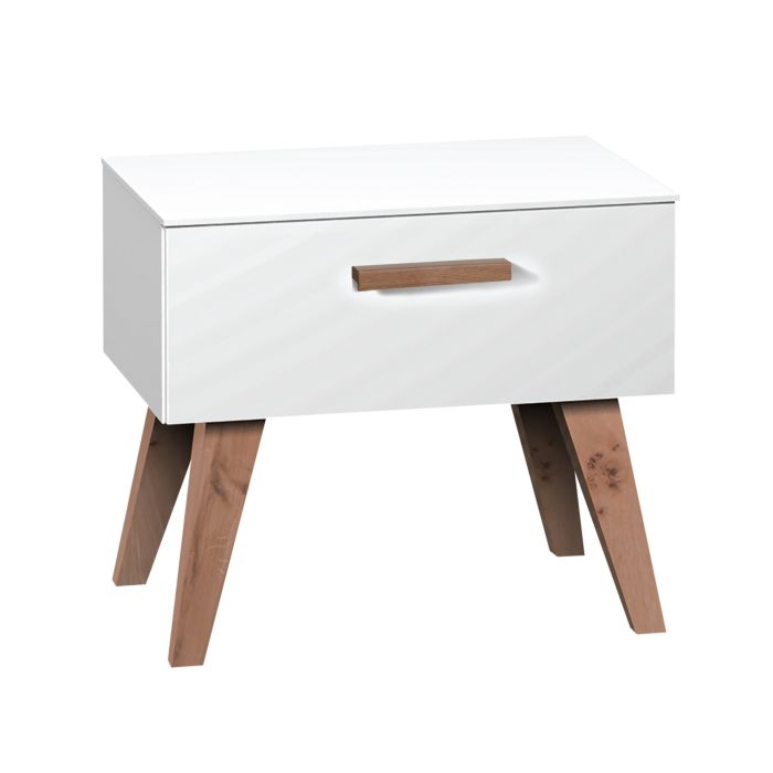 Table de nuit Oslo blanc, 1 tiroir main product photo