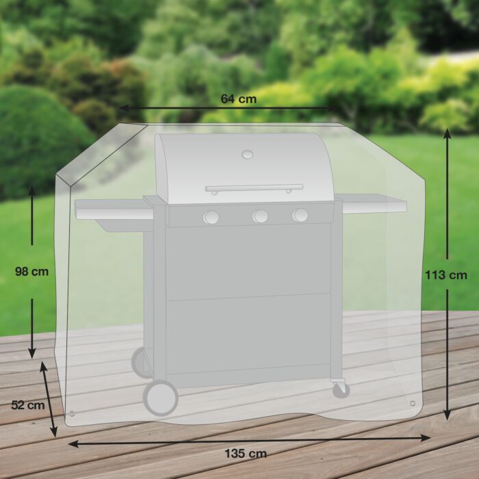 Housse de protection pour gril à gaz, 113x135x52 cm