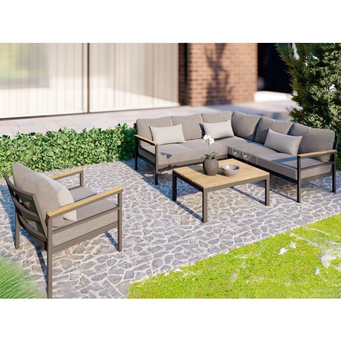 Image of Gartenlounge Set Oliveira, dunkelgrau bei Lehner Versand Schweiz