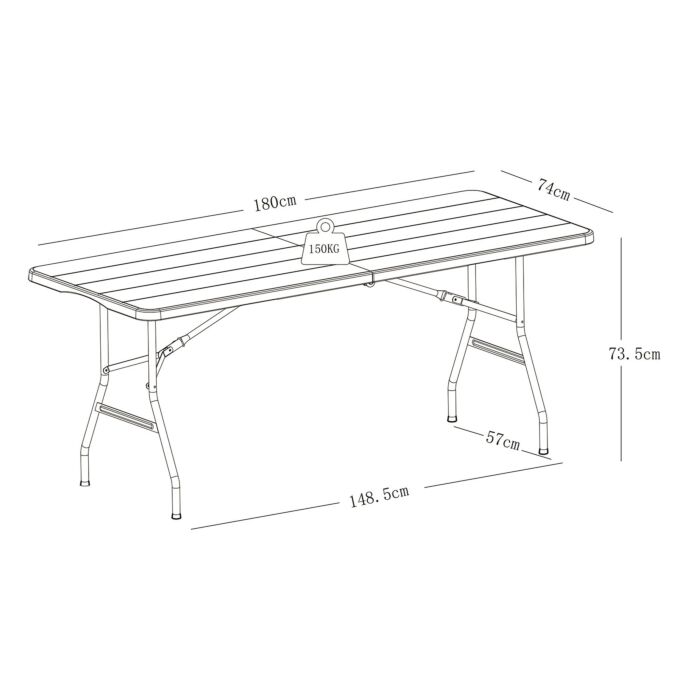 Table et bancs de fête pliable et combinable
