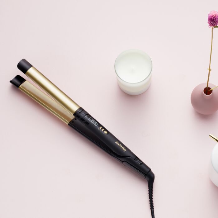Fer à lisser & à boucler 2-en-1 BaByliss Gold Ceramic