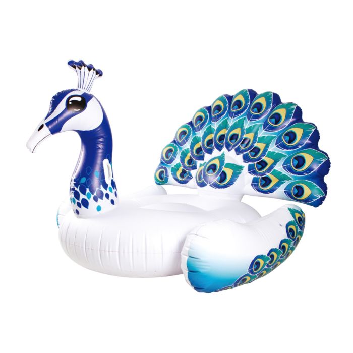 Schöne stylische aufblasbare Schwimminsel im Pfau Design von Blue Wave 