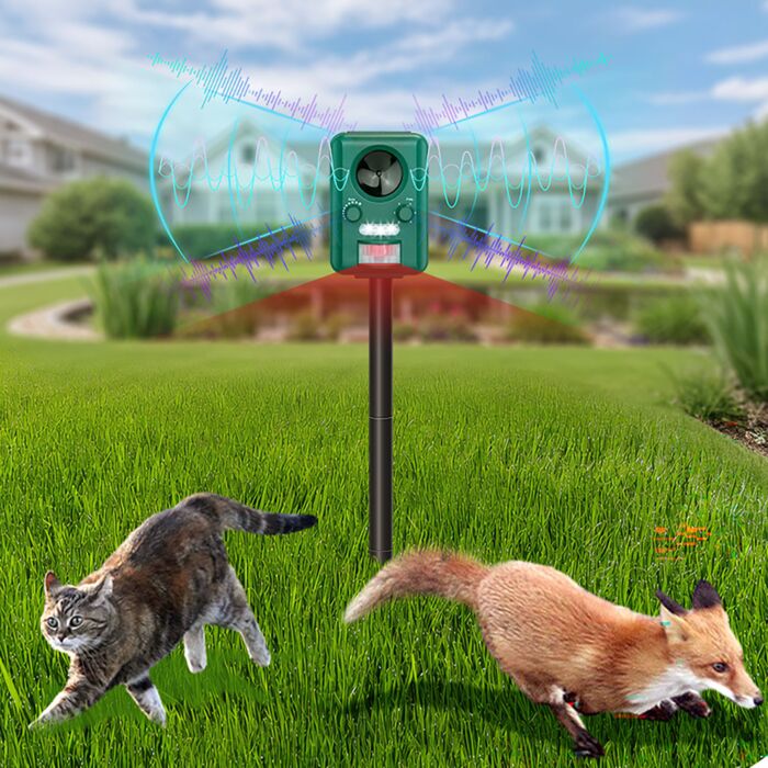 Répulsif solaire à animaux multifonctionnel