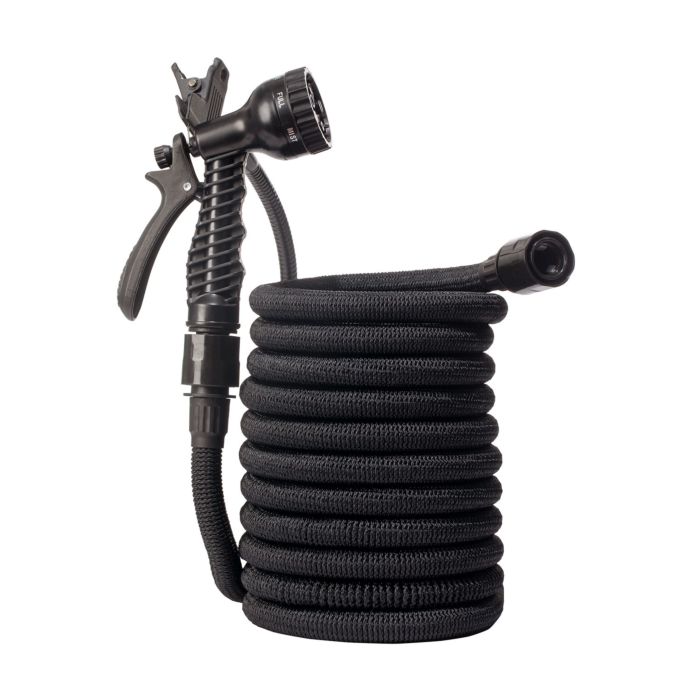 Image of Dehnbarer Gartenschlauch mit Universaladapter schwarz, 30 m bei Lehner Versand Schweiz