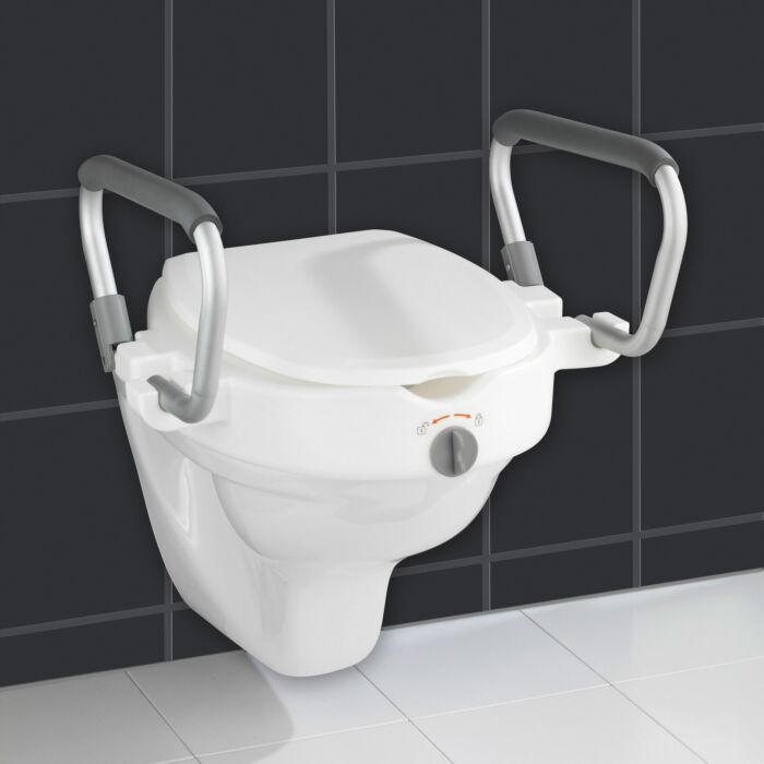 WC-Sitz Erhöhung mit Stützgriffen Secura