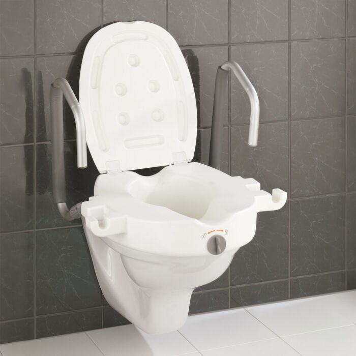 WC-Sitz Erhöhung mit Stützgriffen Secura