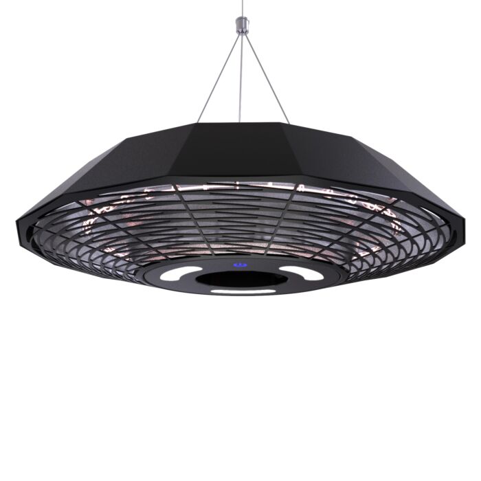 Heizstrahler mit Fernbedienung und LED-Licht, hängend