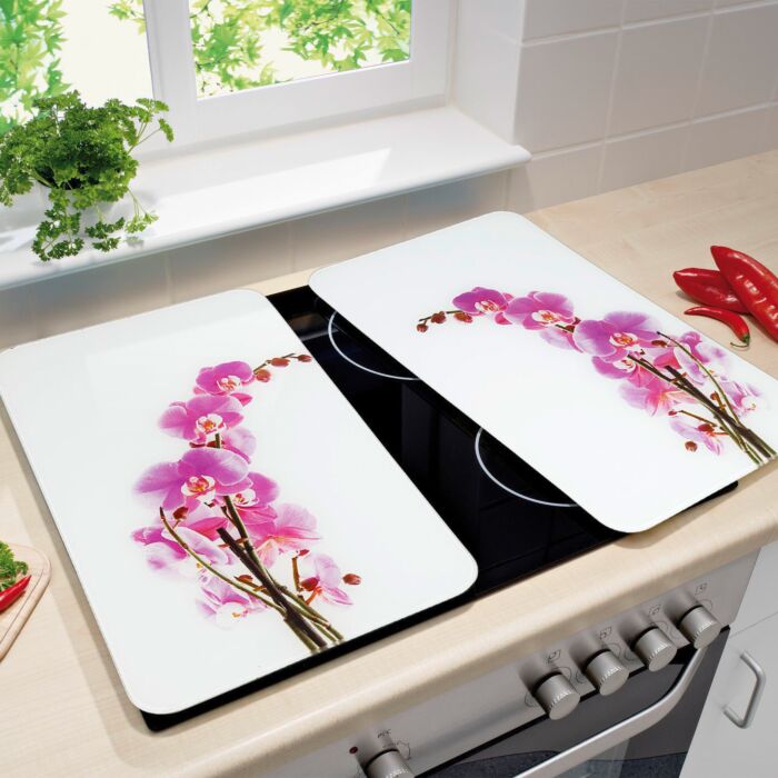 Glas-Abdeckplatten Orchideenblüte main product photo
