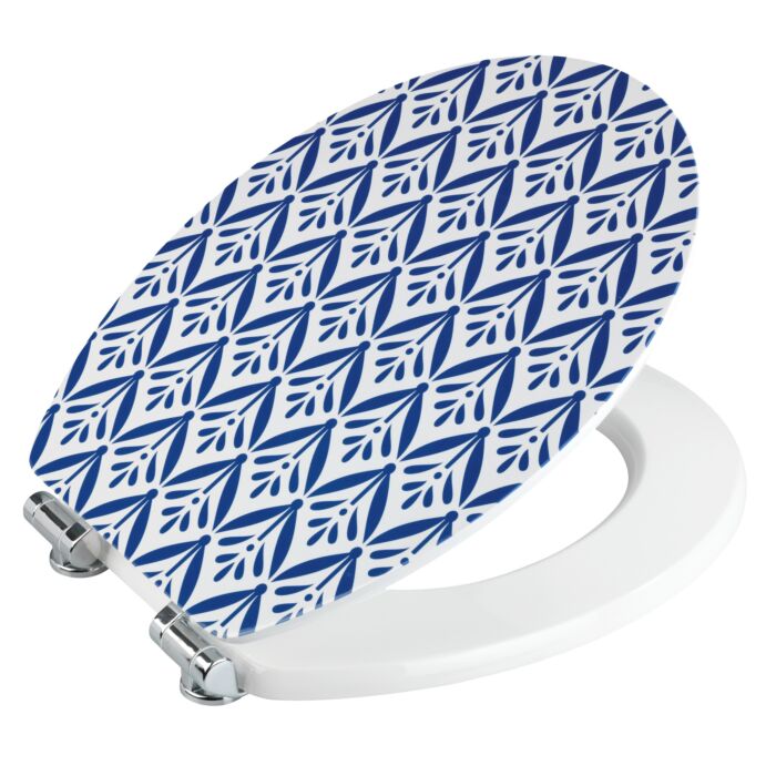 Wc Sitz Lorca Mit Absenkautomatik Blau Weiss Kaufen Wc Deckel