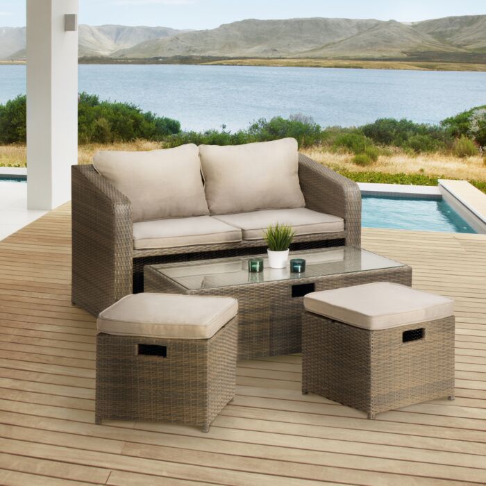 RattanGartenlounge günstig aus Wicker & Alu ⋆ Lehner Versand