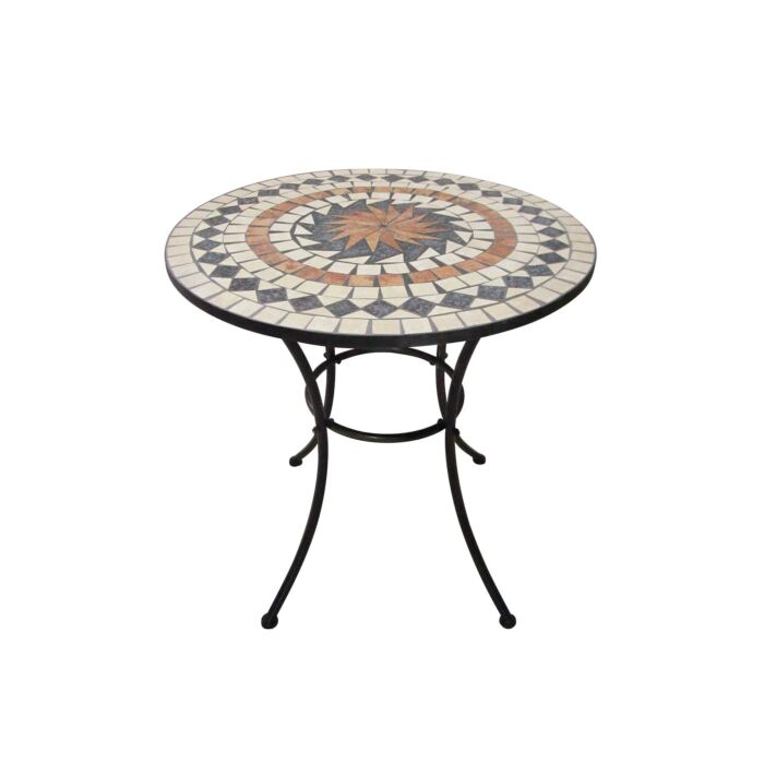Bistro-Set Mosaik 3-teilig schwarz