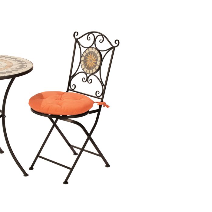 Bistro-Set Mosaik 3-teilig schwarz