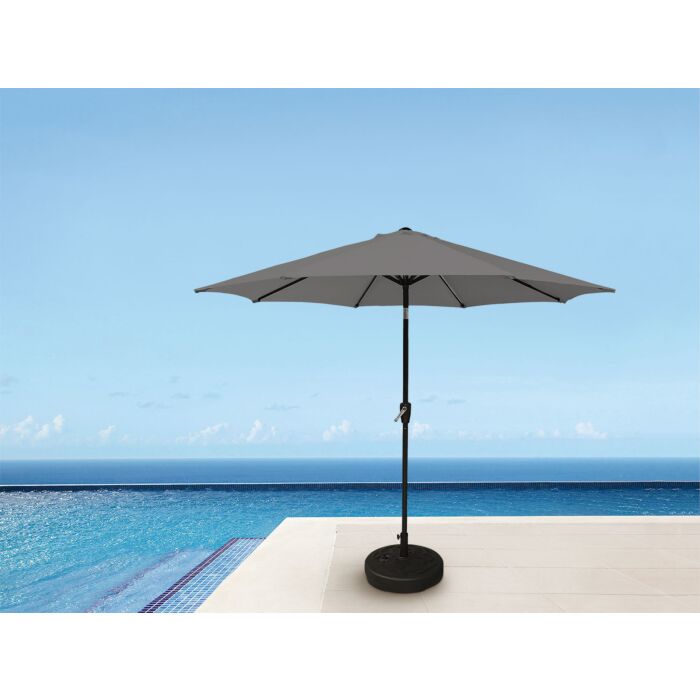 Sonnenschirm mit Sockel Uv50+ grau