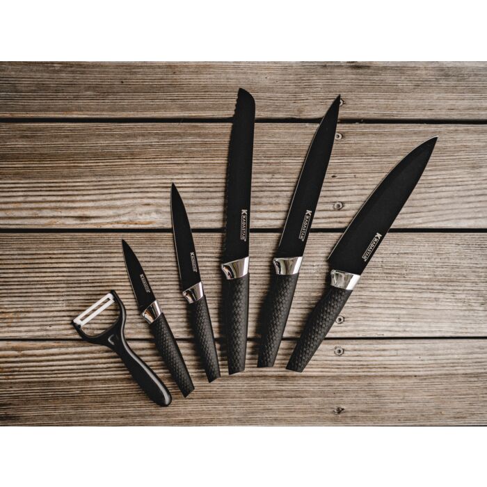 Messer-Set Premium black 6-teilig