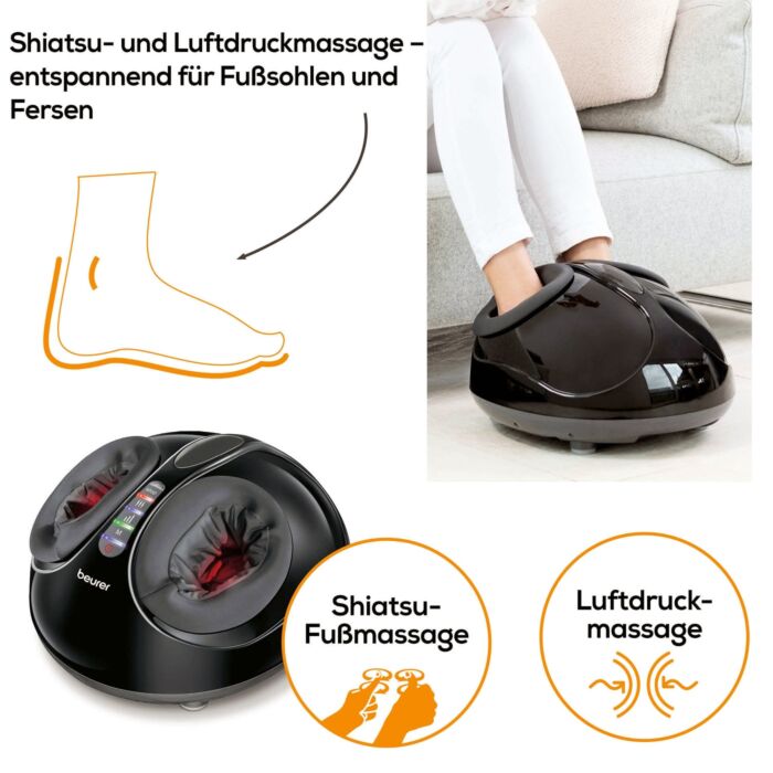 Appareil de massage des pieds Beurer avec fonction chauffante commutable