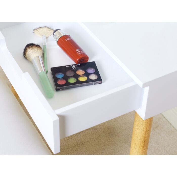 Coiffeuse avec tabouret, blanc