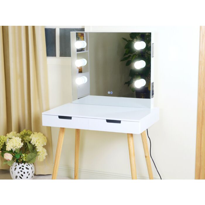 Coiffeuse avec tabouret, blanc