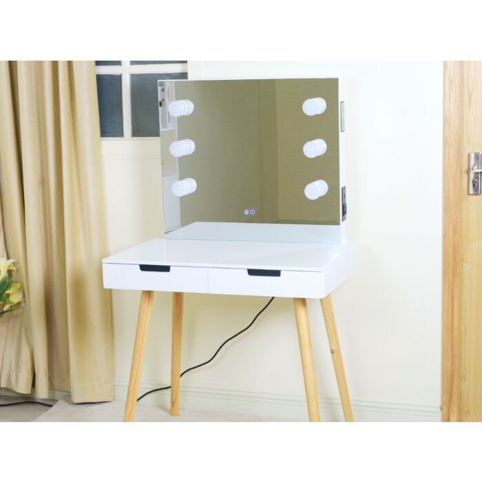 Coiffeuse avec tabouret, blanc