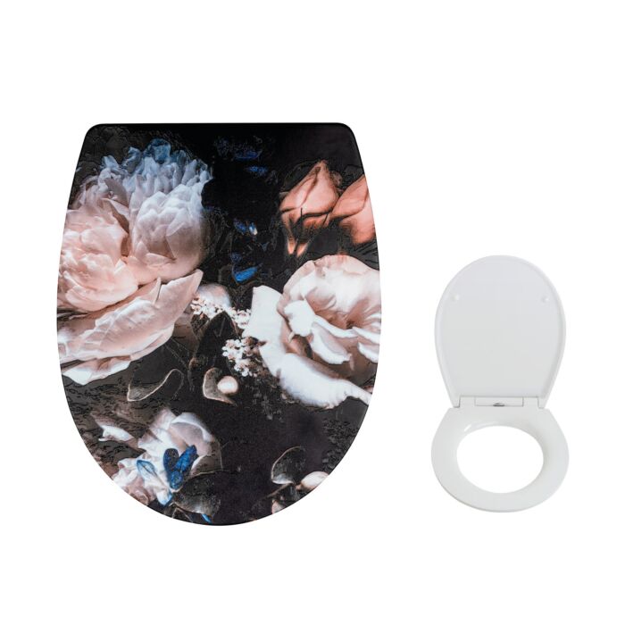 Abattant de WC Pivoine avec abaissement automatique main product photo
