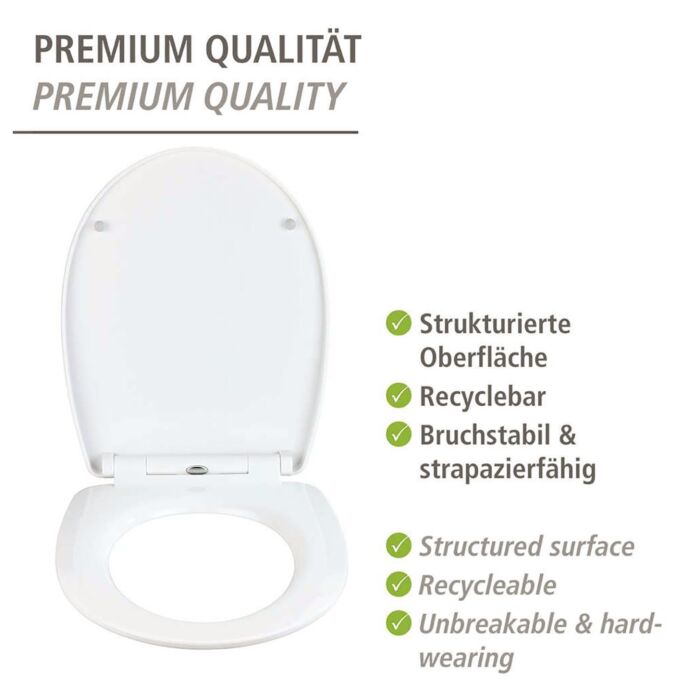 Abattant de WC Sereno à abaissemnet automatique