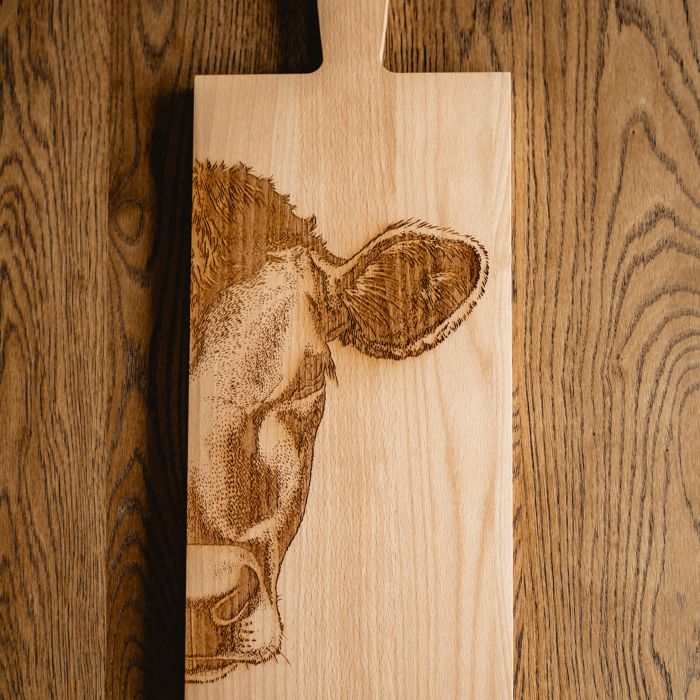 Image of Kadastar Holzbrett Zoom mit Kuhmotiv, HxLxB 2x40x13 cm bei Lehner Versand Schweiz