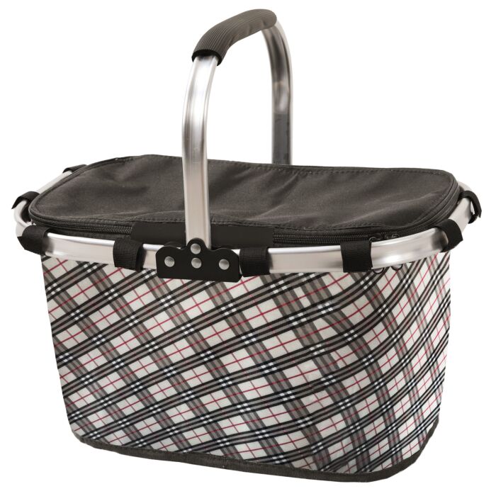 Panier à commisssion noir, à carreaux main product photo