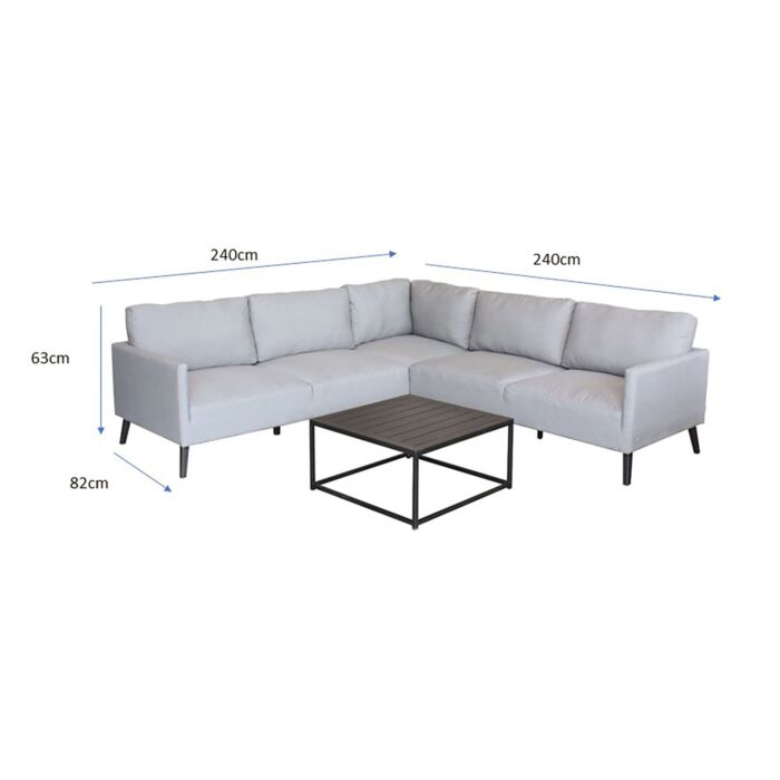 Salon de jardin Relax avec cadres en aluminium