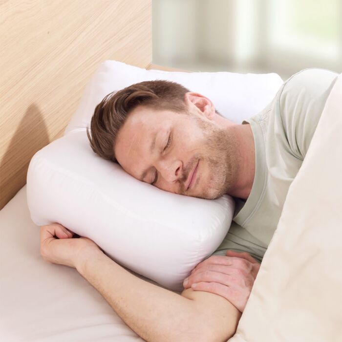 Coussin de soutien pour position latérale avec taie en coton