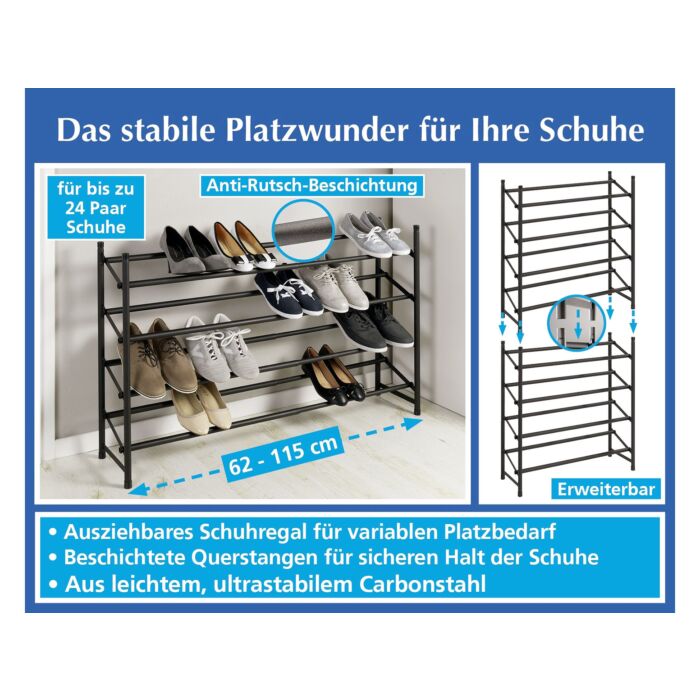 Schuhregal ausziehbar und ausbaufähig