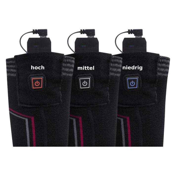 Chaussettes chauffantes avec accus Li-ion, 2x 5 V ⋆ Lehner Versand