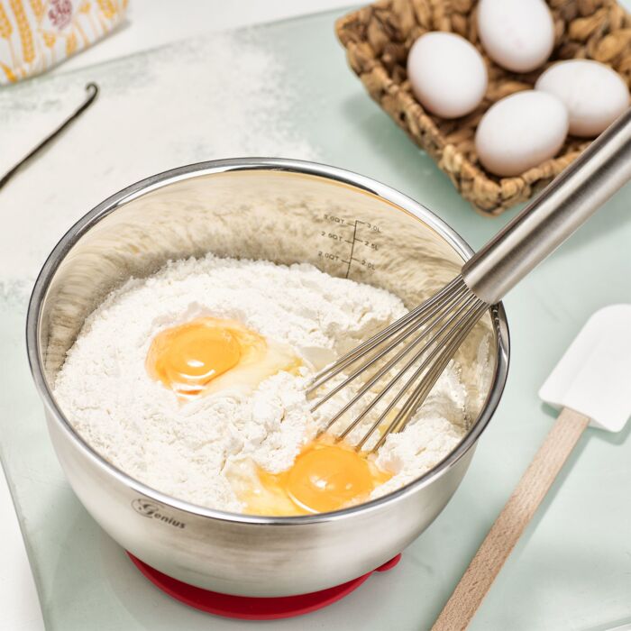 Genius Edelstahlschüssel-Set mit Deckel, 6-teilig
