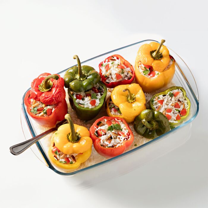 Lot de 2 plats à gratin Ô Cuisine rectangulaires en verre borosilicate