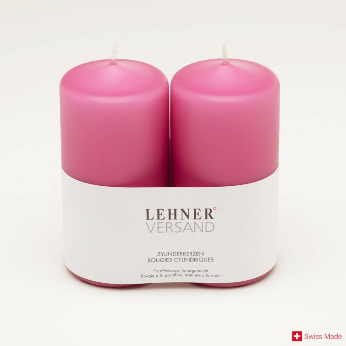 Image of Zylinderkerzen im 2er Set, 60x120 mm altrosa bei Lehner Versand Schweiz