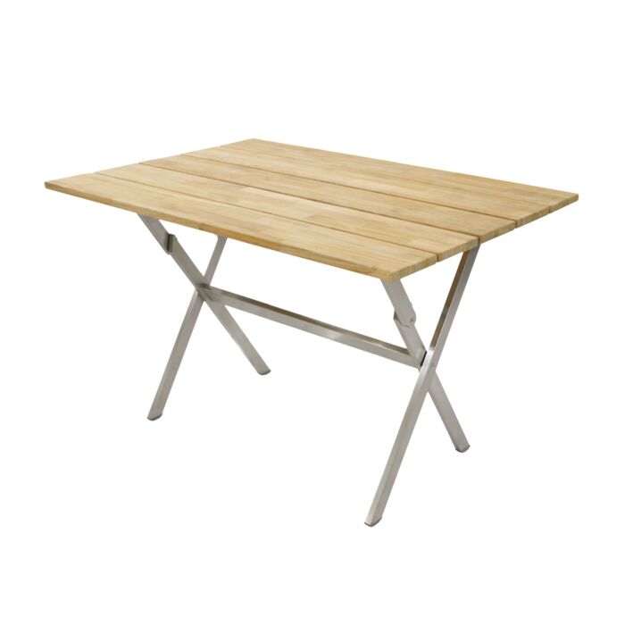 Balkon-Klapptisch Teak rechteckig